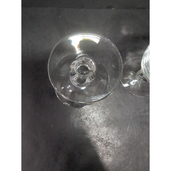 Libbey MCM X Gray Cut Stardust Atomic Champagne‎ Sherbet Goblet Glass Stemware - Picture 7 of 9